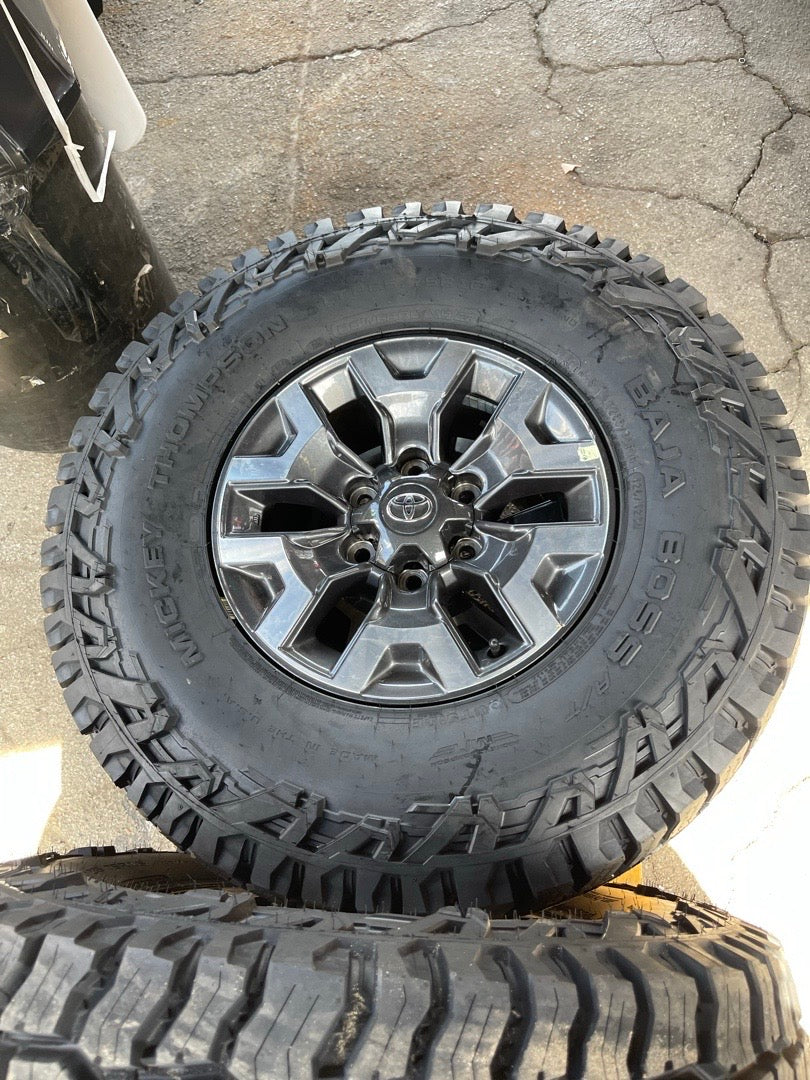 OEM Toyota Tacoma 16” inch wheels + New Mickey Thompson Baja boss tires 285/75R/16 all terrain