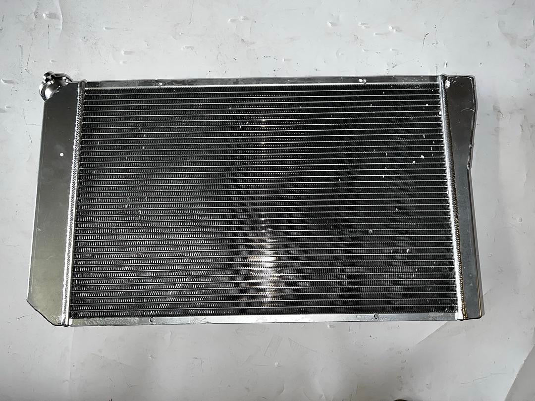 3-Row Radiator with 12" Fan Shroud Compatible with 1982-2002 S10/S-10 Blazer, 1984-1990 Corvette RA+FS-S10V882-3