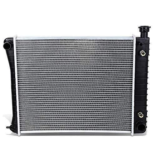 Aluminum Radiator Compatible with 88-93 C1500 C2500 C3500 K1500 K2500 K3500 AT,20-3/4"W X 17-1/4" H X 1-1/4" D,1-5/16" Inlet / 1-9/16" Outlet OEM-RA-0434 434