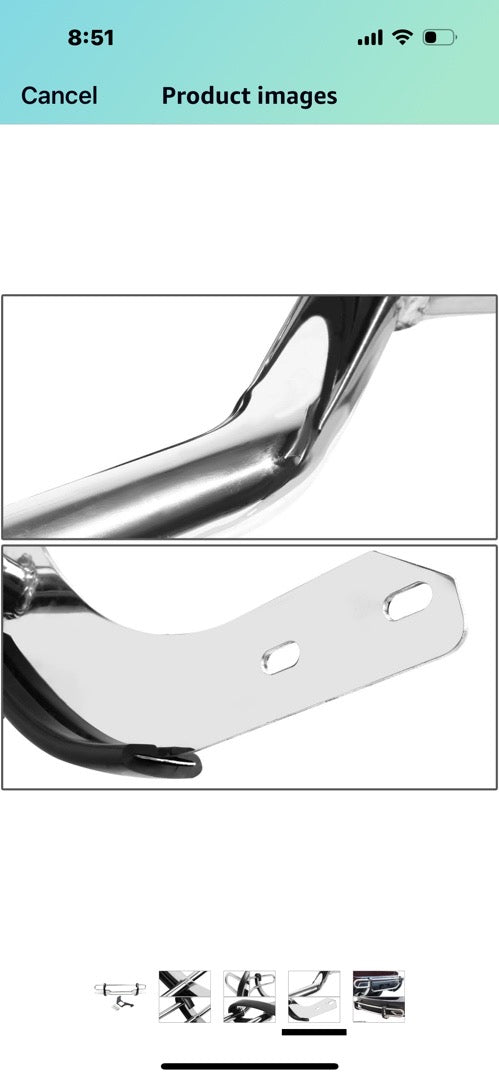 Stainless Steel Double 
Bar Rear Bumper Protector Guard (Chrome) 
98-05 Mercedes M-Class W163 OB RBG-021-SS