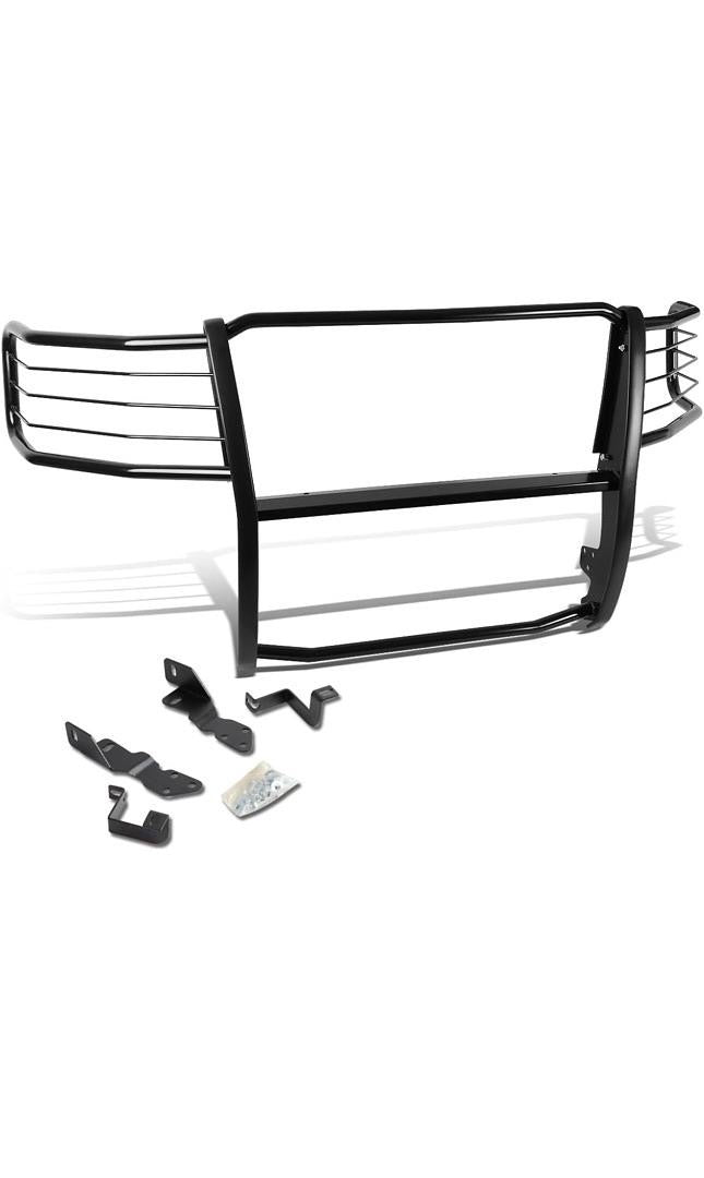 Front Grille Guard Black  07-13 Chevy Silverado GRILL-G-015-BK