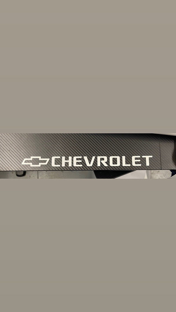 13x1 inches white chevrolet sticker (rubbing board sticker)