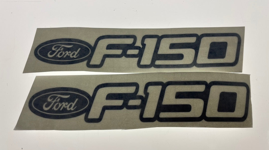 5x1 blue “ford f-150” vynil decal 2pcs (5x2.5 total)