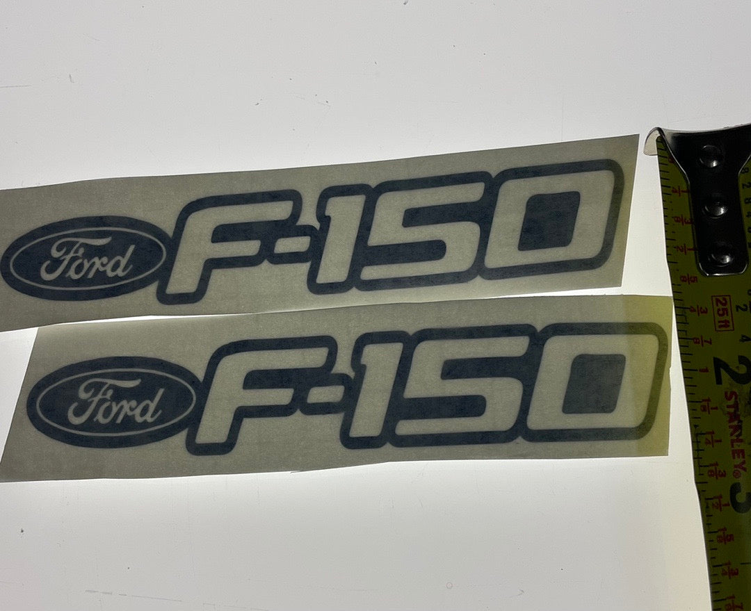 5x1 blue “ford f-150” vynil decal 2pcs (5x2.5 total)