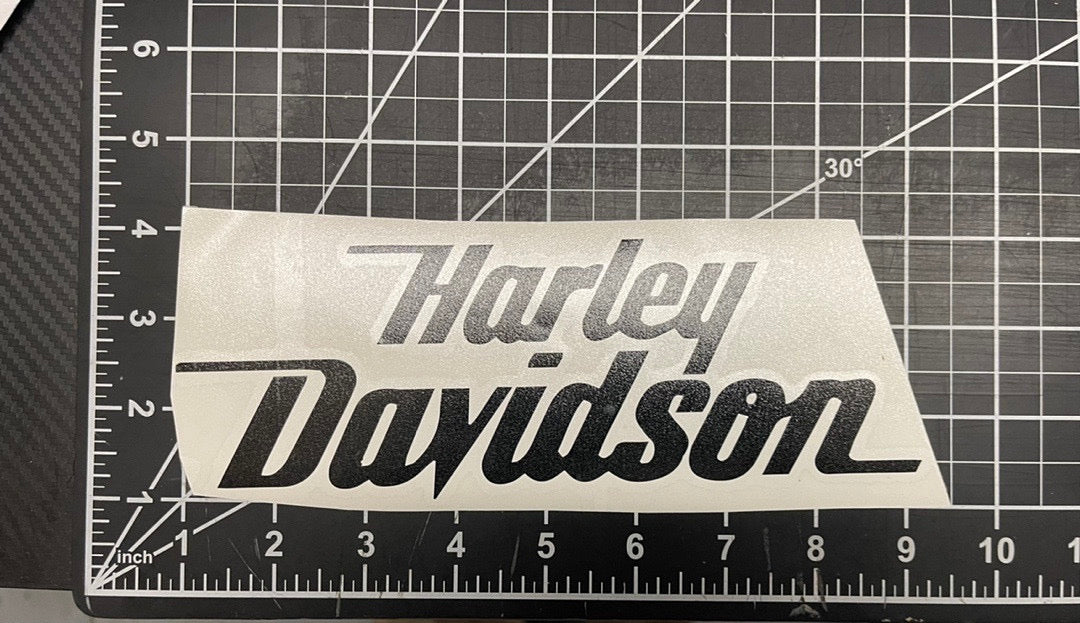 9x4 inches black harley davidson sticker decal