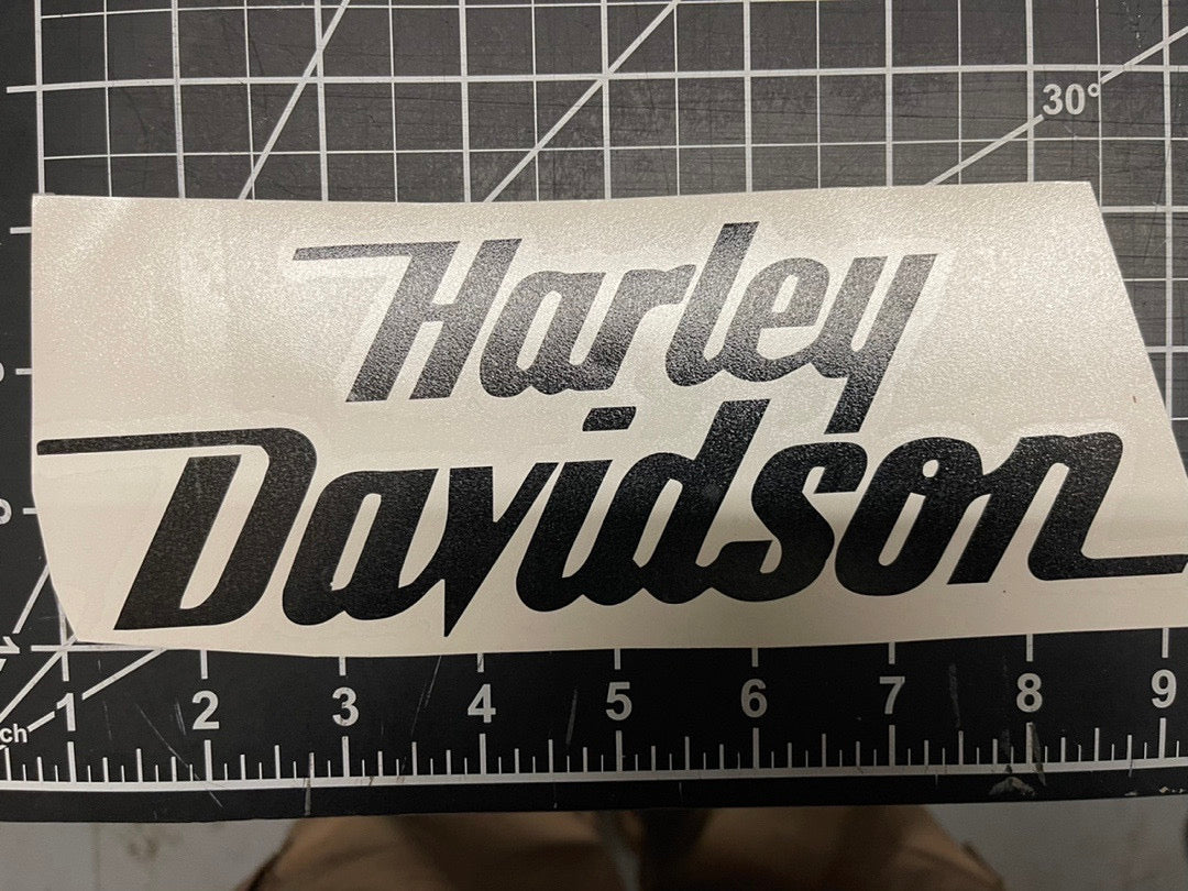 9x4 inches black harley davidson sticker decal