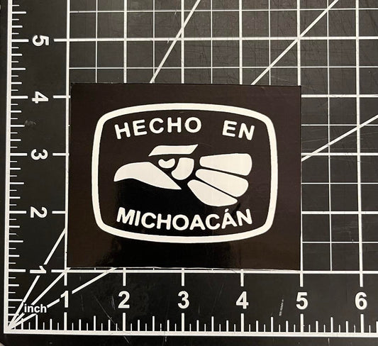 3x4 inches Hecho en Mexico black printed sticker adhesive