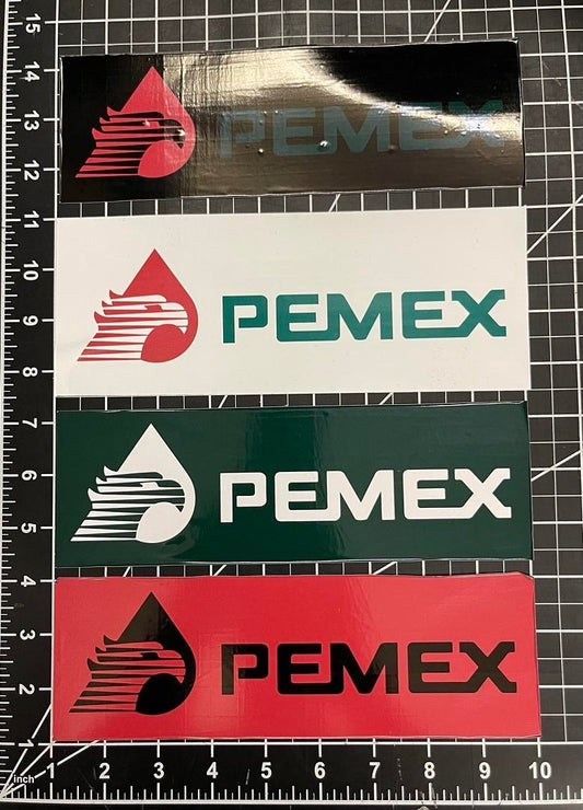 Pemex 4 pcs sticker combo 3x9 inch