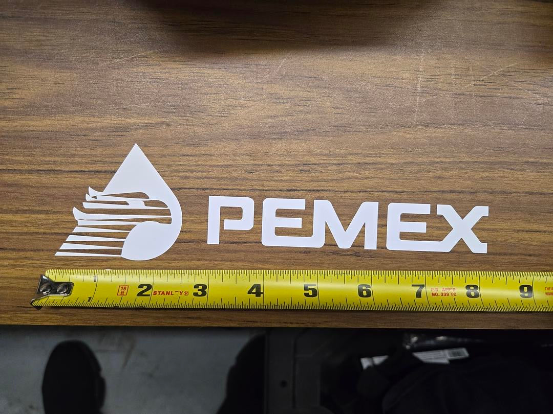 Wht pemex sticker 8.5x3