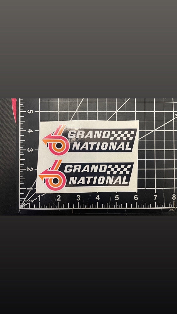 5.5x1.5 inches 2 pcs grand national sticker emblem self adhesive