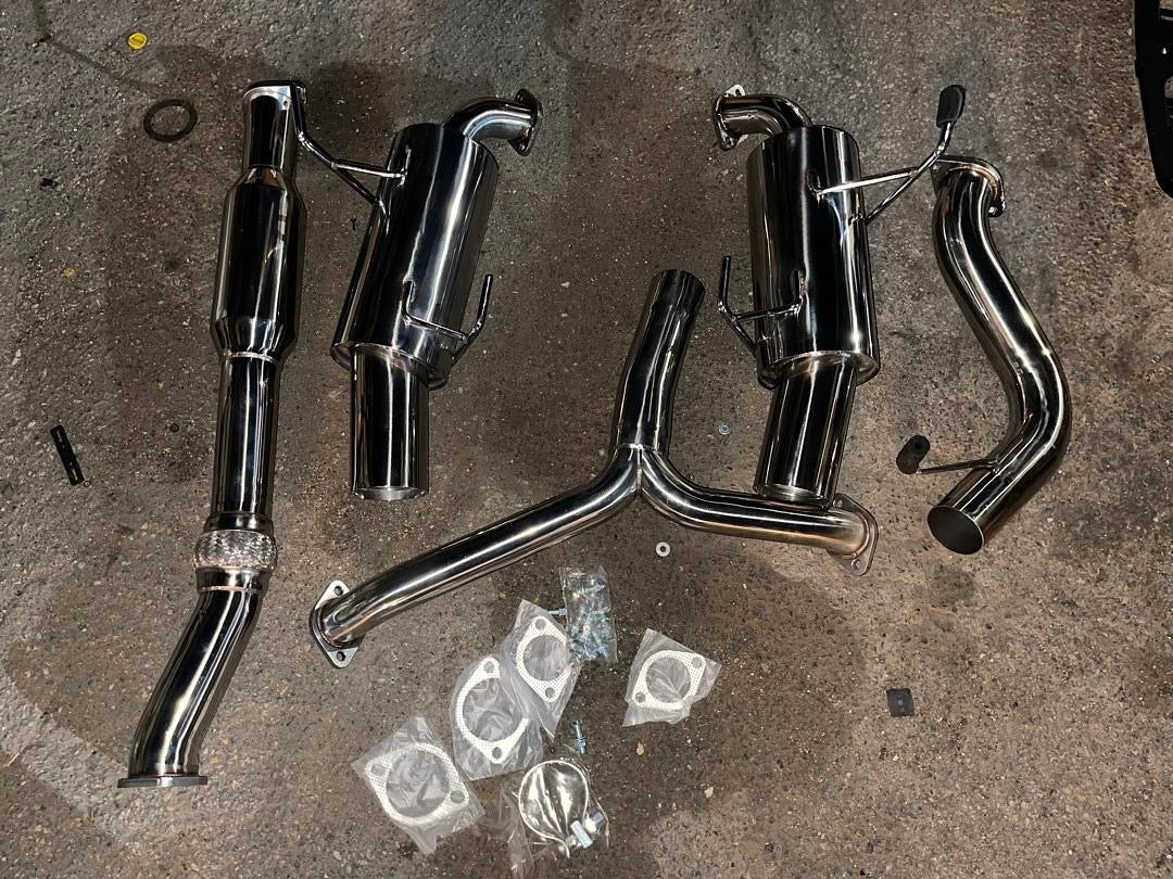 Stainless Catback Dual Exhaust 5pc 08-14 Subaru Impreza WRX STI Sedan