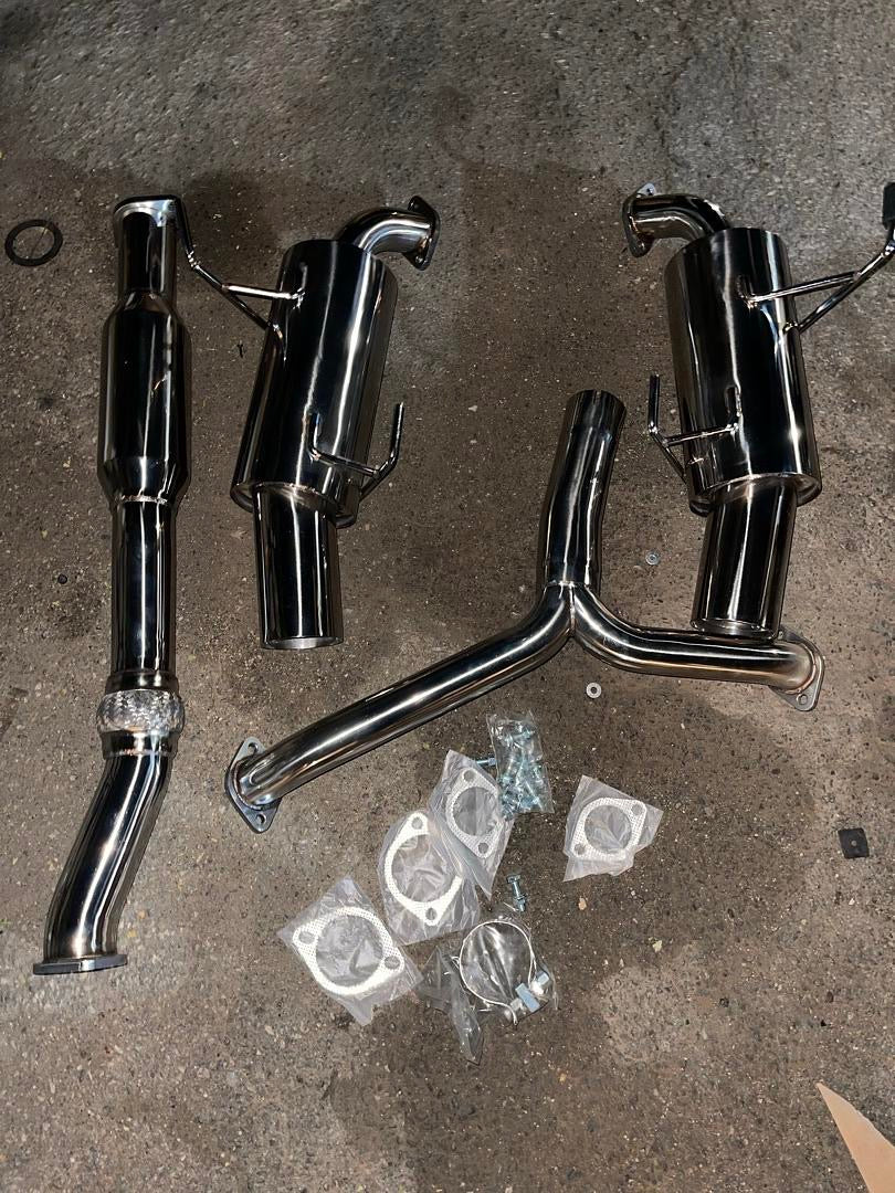 Stainless Catback Dual Exhaust (4pc) 08-14 Subaru Impreza WRX STI Sedan MFCAT3-WRX084