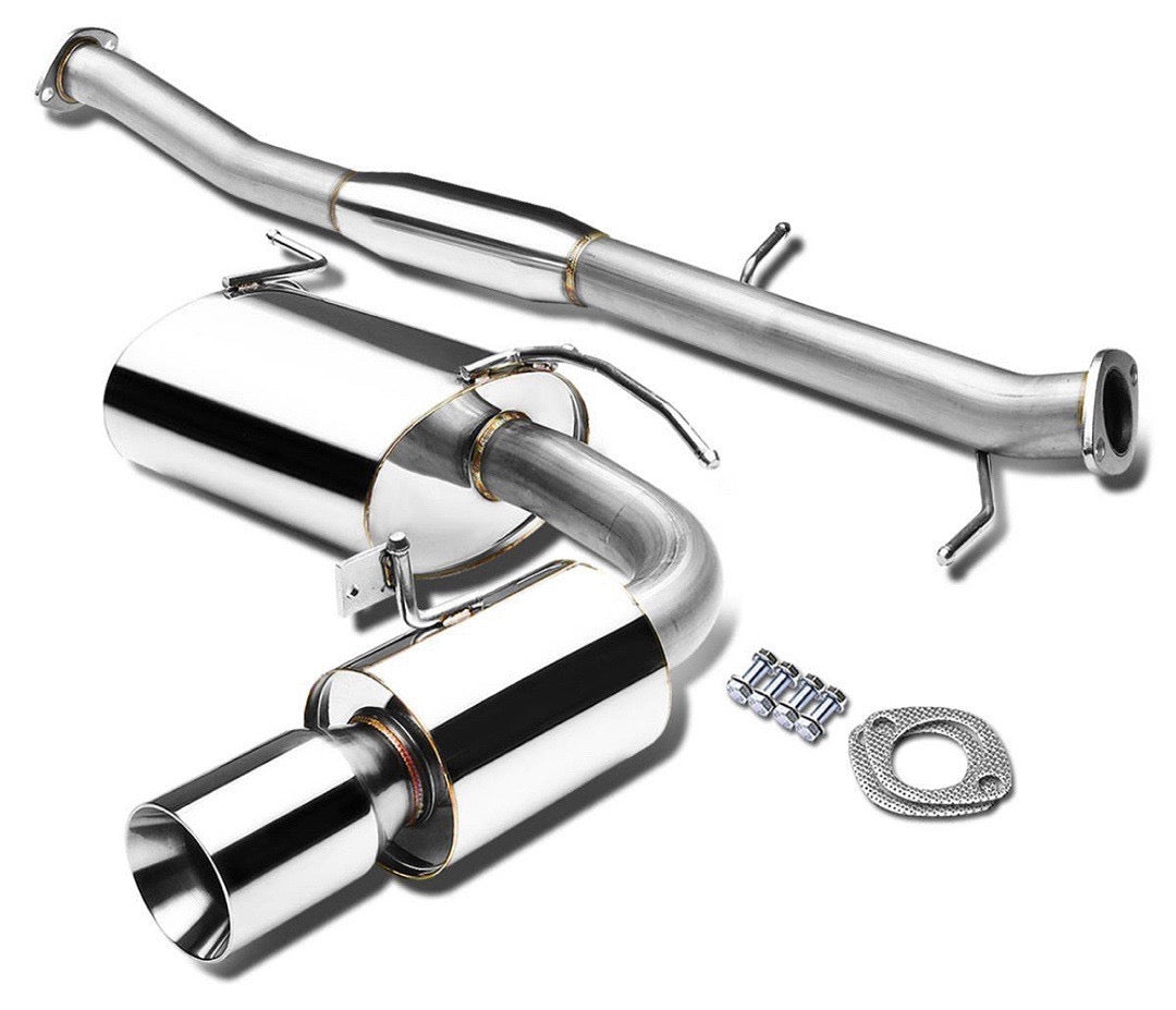 Stainless Steel 3.5-inch Rolled Muffler Tip Catback Exhaust 90-98 Mazda Miata MX5 NA 1.6/1.8 Cbe-mm90-90