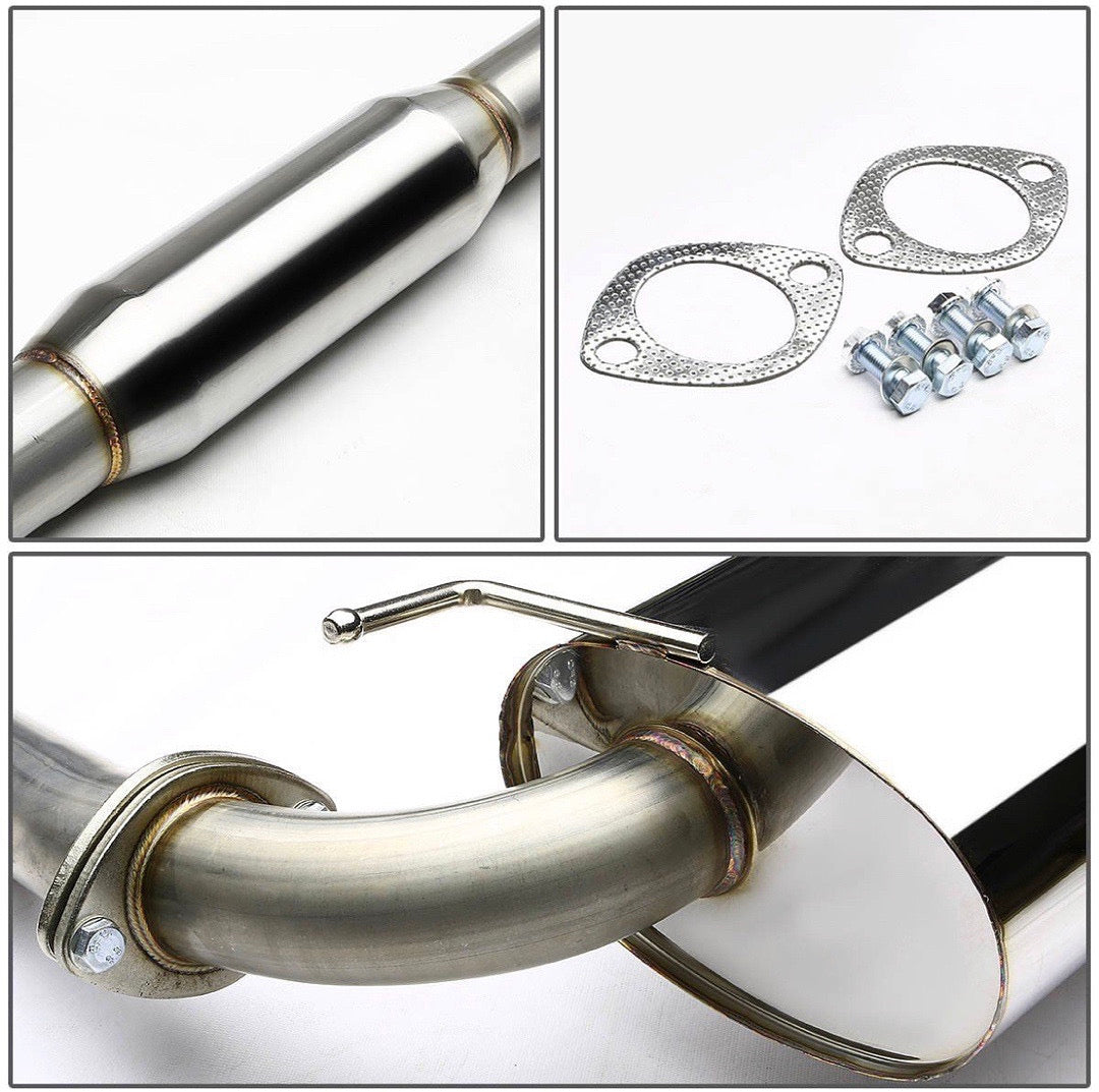 Stainless Steel 3.5-inch Rolled Muffler Tip Catback Exhaust 90-98 Mazda Miata MX5 NA 1.6/1.8 Cbe-mm90-90