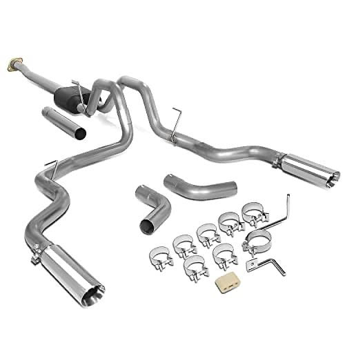 3.5" Stainless Steel Cat-Back Exhaust System Compatible with F-150 2.7L 3.5L 5.0L 15-20, Excludes Standard Cab Models 6.5' Bed CBE-UR-017