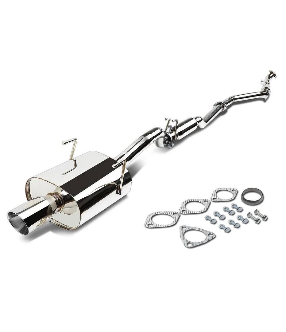 Catback Exhaust W/Muffler Tip - Stainless Steel 01-05 Honda Civic LX/DX/HX 1.7L J2-CBE-OS-072