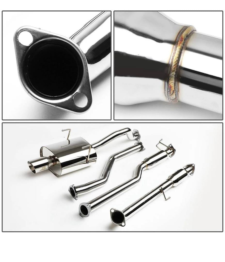 Catback Exhaust W/Muffler Tip - Stainless Steel 01-05 Honda Civic LX/DX/HX 1.7L J2-CBE-OS-072