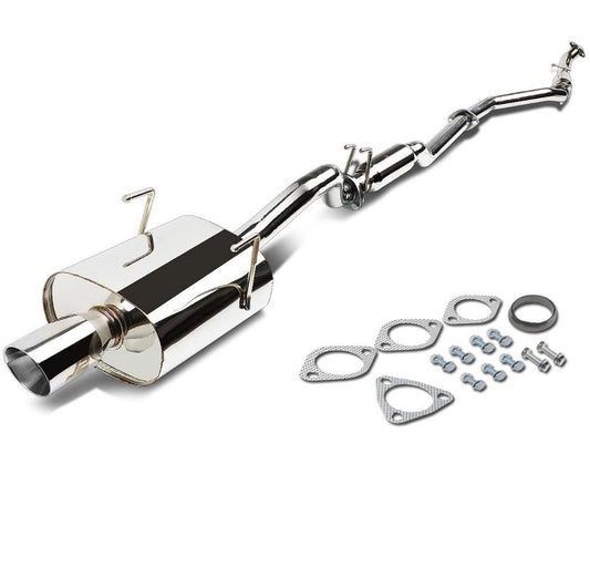 Catback Exhaust W/Muffler Tip - Stainless Steel 01-05 Honda Civic LX/DX/HX 1.7L J2-cbe-OS-072