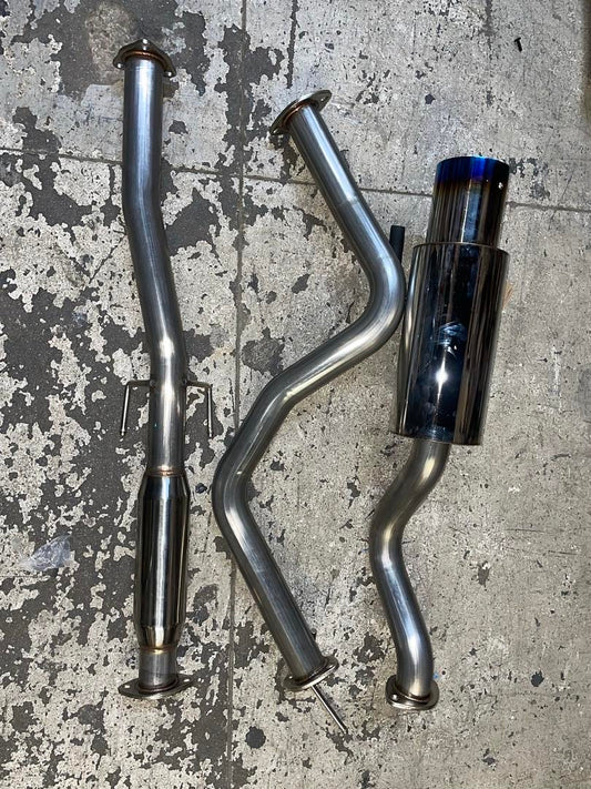 4.5-inch burnt Tip Catback Exhaust 96-00 Honda Civic EK Ej Em Hatchback Single OB Cbe-HC963-BT