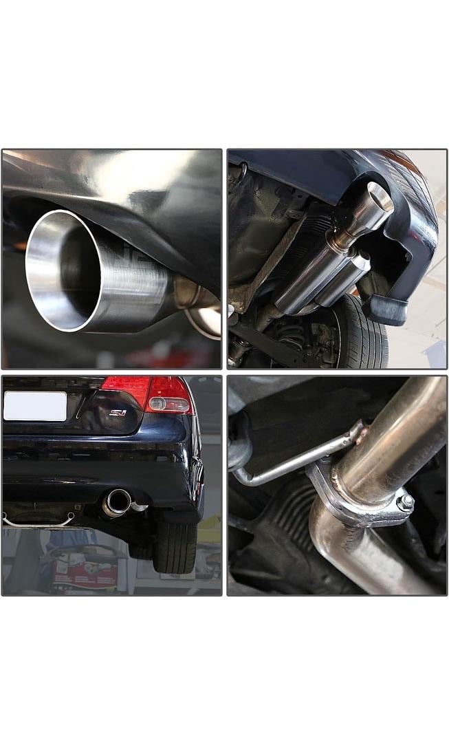 Stainless Steel Dual Muffler Catback Exhaust System 07-11 Honda Civic Si 4-Door 2.0L l4 J2-CBE-DS-034