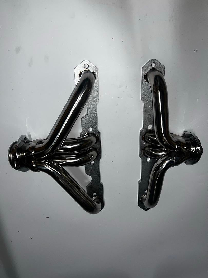 Tri-5 Shorty Exhaust Headers - Stainless Steel 55-57 Chevy Small Block SBC 265 283 HDS-SBC-TR15