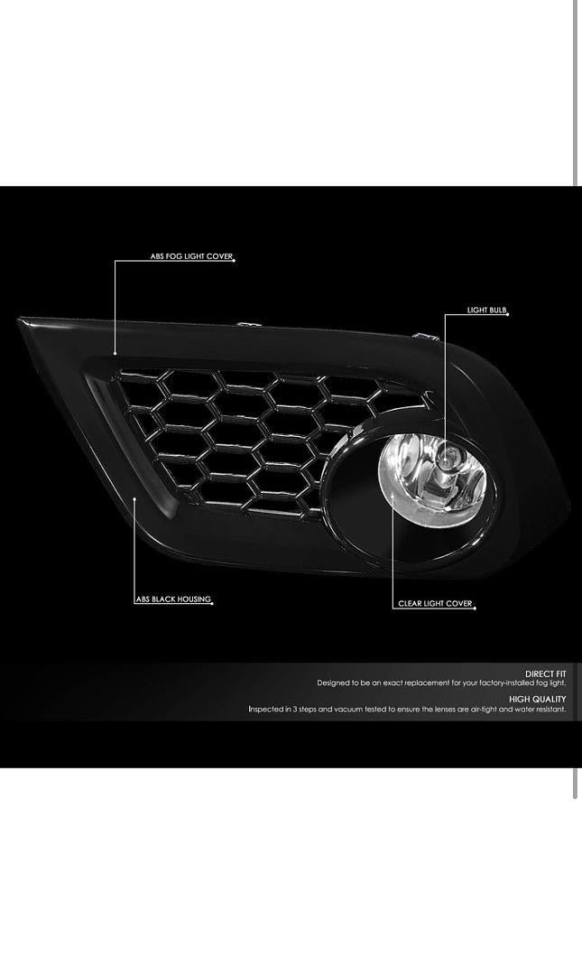 16-18 Toyota iM Scion Fog Light with Bezel & Switch Driver & Passenger Side Enhance Visibility FL-ZTL-305-CH