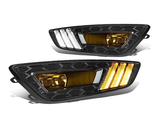 LED bezel switch black amber fog light luz antiniebla ámbar con bisel y interruptor 15-17 ford focus FL-FF16-BK-Y