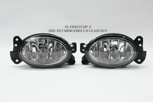 chrome fog light luz antiniebla cromado 2002-2015 c/e class mercedes suv FL-OEM-0124P