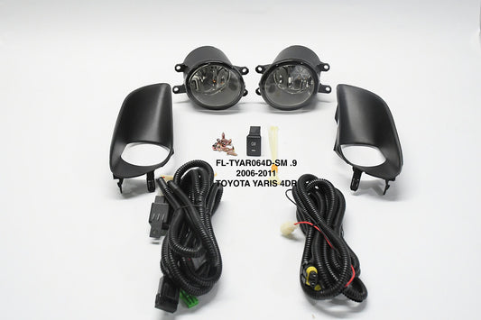 smoked fog light luz antiniebla ahumado con interruptor 06-11 toyota yaris FL- TYARD064D-SM