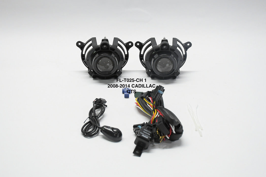 chrome Fog Lights luz antiniebla cromado 08-14 cadillac cts FL-T025-CH