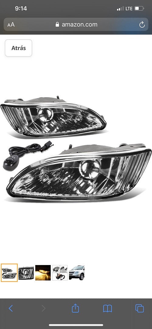 Chrome Fog light luz antiniebla cromado 04-06 RX330 07-09 RX350 FL-T045-CH