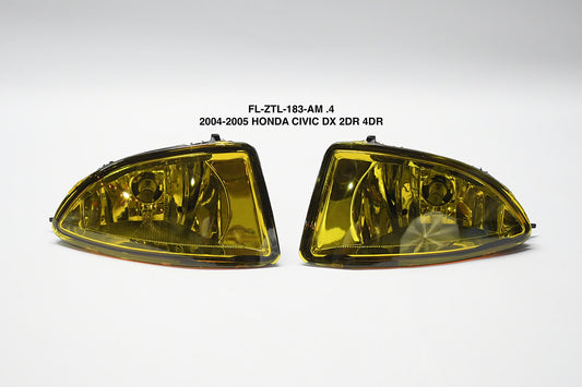 amber fog lights luz antiniebla ámbar 04-05 honda civic 2dr 4dr FL-HC04-AM