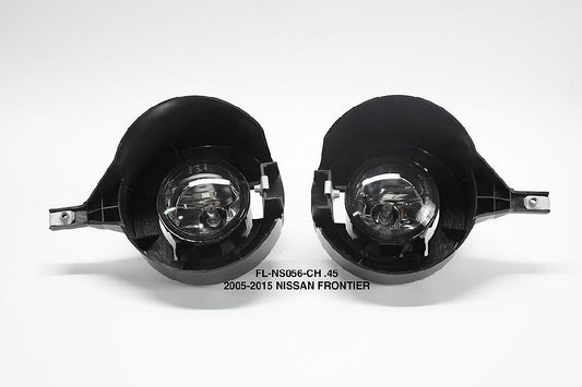 Clear lens chrome fog lights chrome bumper models only luz antiniebla lentes transparfentes solamente para modelos de parachoques delanteros cromados 05-15 Nissan frontier FL-NS056-CH