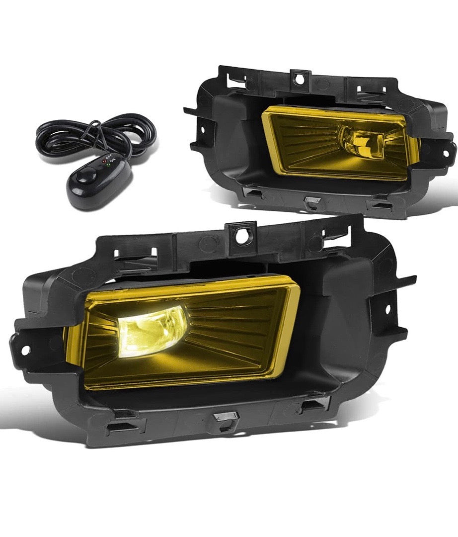 LED Amber Fog Lights With Switch Enhance visibility luz antiniebla ámbar 14-15 Chevy Silverado 1500 FL-ZTL-264-Am