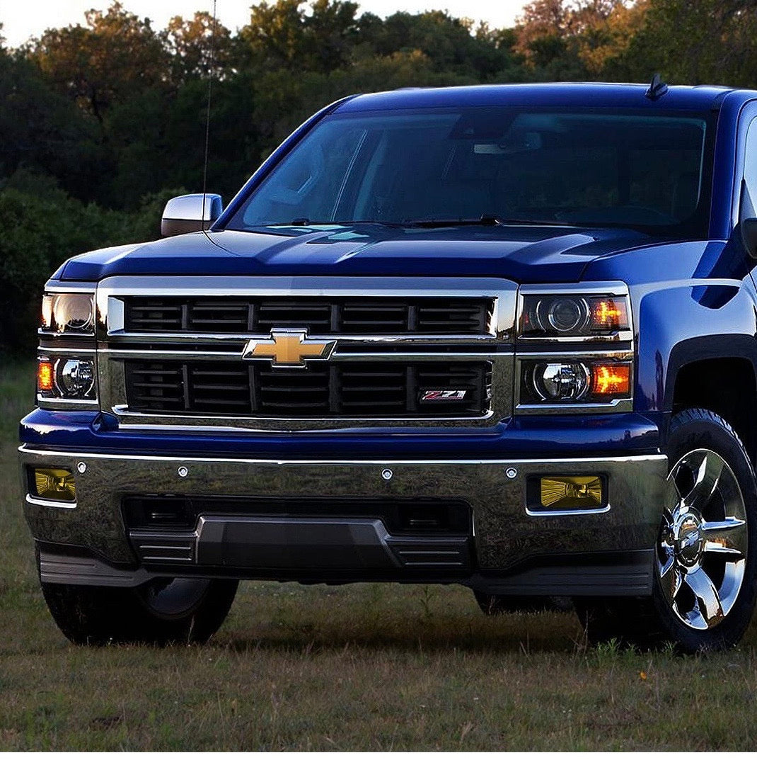 LED Amber Fog Lights With Switch Enhance visibility luz antiniebla ámbar 14-15 Chevy Silverado 1500 FL-ZTL-264-Am