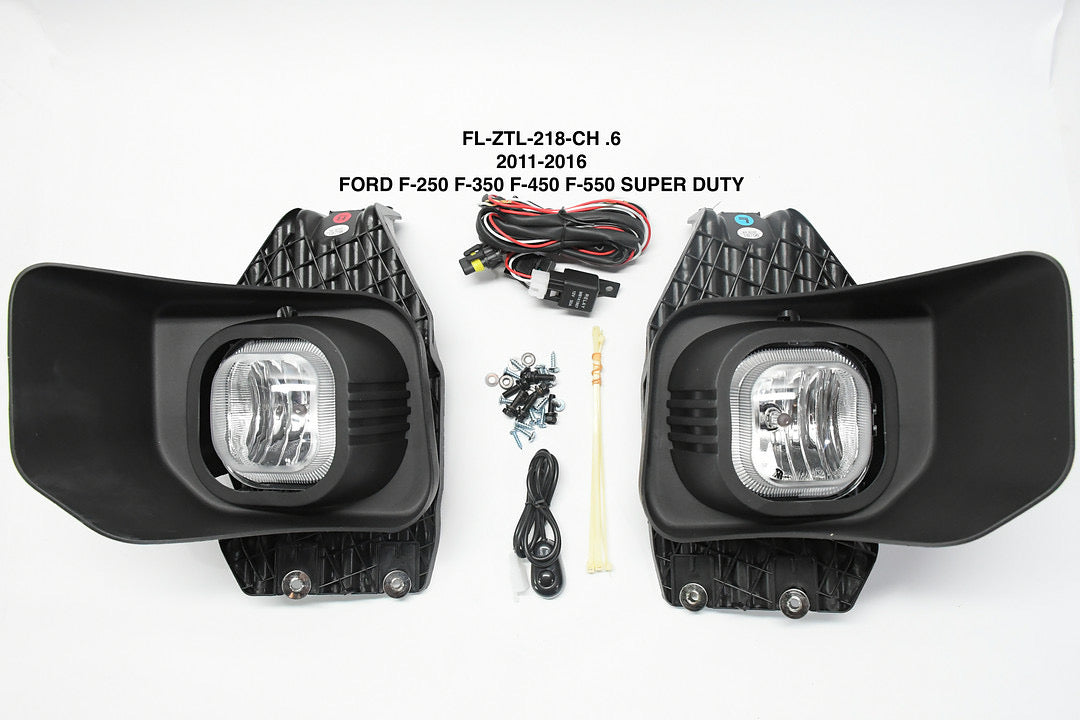 Fog Light With Switch Driver & Passenger luz antiniebla con interruptor cromado 11-16 Ford F250 350 450 550 SD FL-ZTL-218-CH