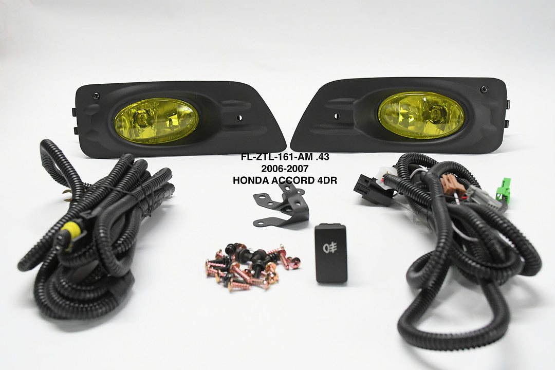 Front bumper fog light enhanced visibility parachoques delantero luz antiniebla ámbar 06-07 honda accord 4dr Sedan, FL-ZTL-161-AM