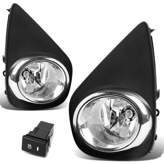 Chrome Fog Lights With Switch Enhance visibility luz anitniebla cromado con interruptor 15-16 Yaris 2/4 Door Hatchback, Fl-ztl-171-ch