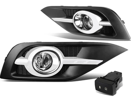 Front Bumper Chrome Fog Lights Enhance visibility parachoques delantero cromado luz antiniebla 12-14 Honda CR-V, fl-ztl-129-ch