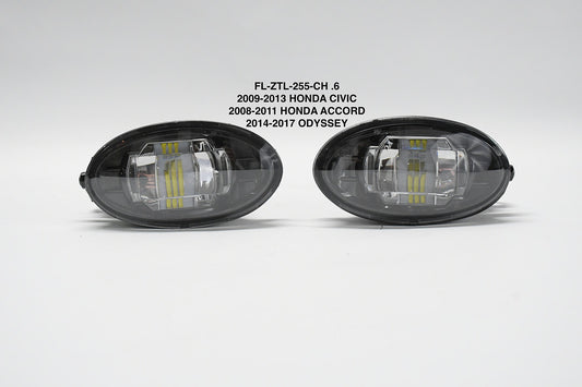 Front Bumper Amber Fog Lights Enhance visibility parachoques delantero luz antiniebla ámbar  for 09-13 civic / 08-11 accord / 14-17 odyssey FL-ZTL-255-Am