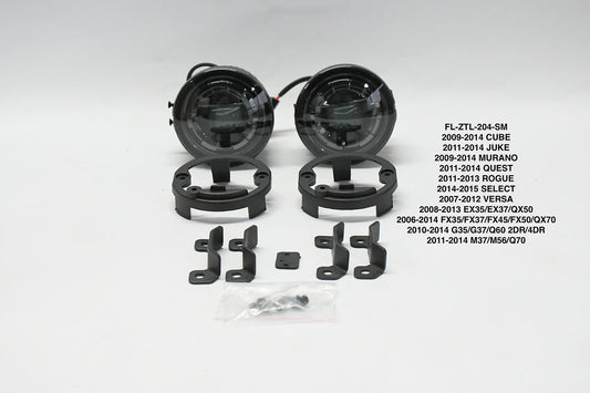 smoked fog lights 06-14 Nissan Murano/Infiniti QX50 FX35 FL-ZTL-204-SM