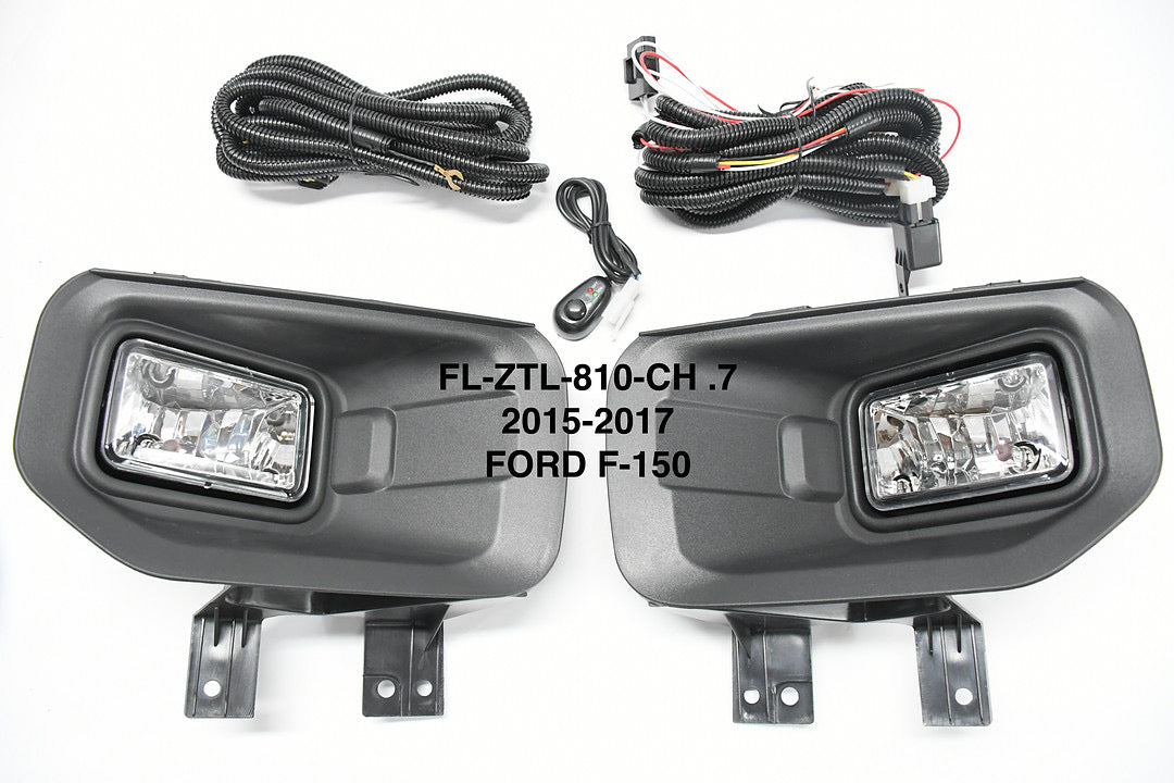 Chrome Fog Lights Enhance visibility, luz antiniebla 15-17 Ford F150 FL-ZTL-810-CH